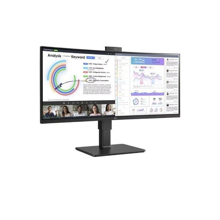 LG 34BQ77QC-B Monitor Profesional Curvo Ultrapanorámico 34" WQHD Webcam USB-C Multimedia Regulable Altura Negro 2 LG 34BQ77QC-B Monitor Profesional Curvo Ultrapanorámico 34" WQHD Webcam USB-C Multimedia Regulable Altura Negro 2