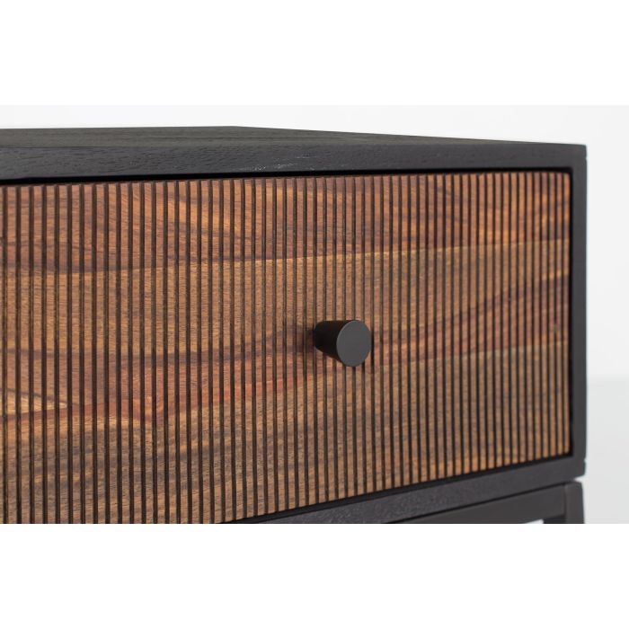 GINER Y COLOMER Mesita de Noche Palisandro y Metal Marrón 45x45 cm 3