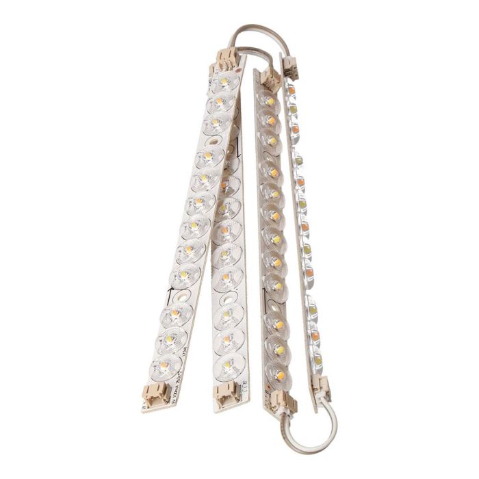 Edm Recambio Tiras LED para Apliques Redondo y Cuadrado 24W CCT (4 Unidades) compatible con 32576, 32579