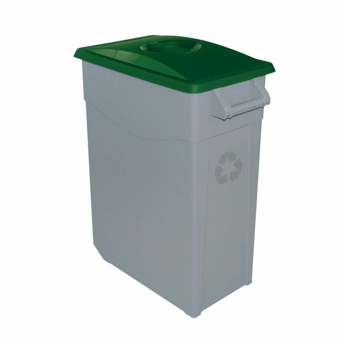 Cubo de Basura para Reciclaje Denox Verde 65 L (2 Unidades) 1