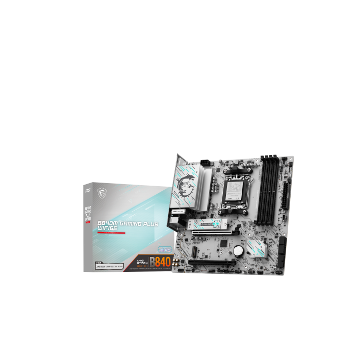 MSI 911-7E77-003 Placa base para PC B840M GAMING PLUS WIFI6E AMD B840 Zócalo AM5 micro ATX DDR5 Wi-Fi 6E 6 MSI 911-7E77-003 Placa base para PC B840M GAMING PLUS WIFI6E AMD B840 Zócalo AM5 micro ATX DDR5 Wi-Fi 6E 6