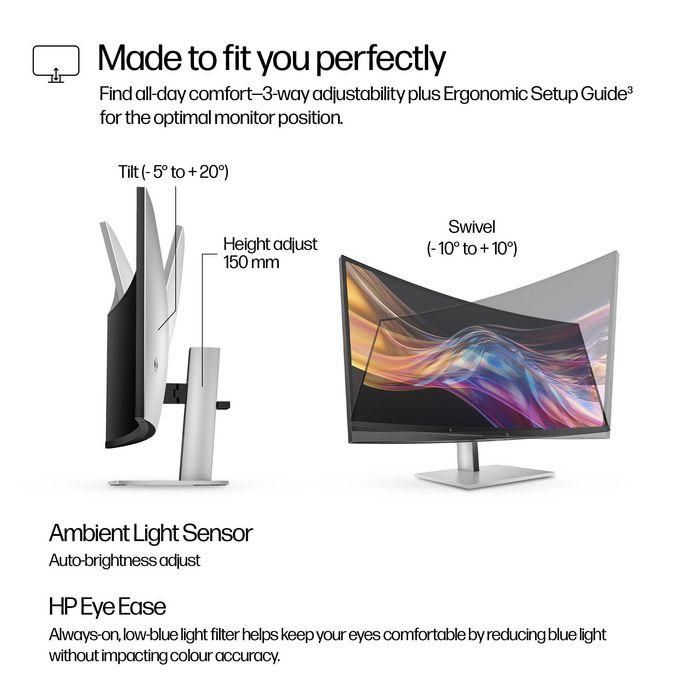 HP 738pu Monitor Serie 7 Pro 37.5 pulgadas WQHD+ Thunderbolt 4 Curvo Ultrawide Profesional PVC Free 7