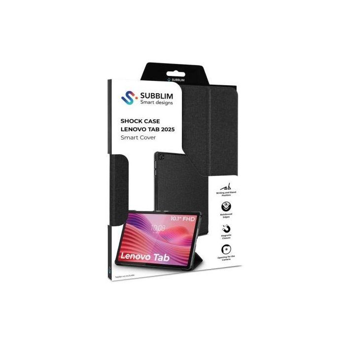 Subblim SUBCST-5SC140 Funda Shock Case para Lenovo Tab 10.1" 2025 Negra - Protección 360° y SmartCover con doble ángulo