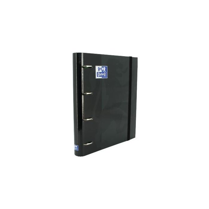 Oxford Carpeta Anillas 4x35 mm Classic Europeanbinder C-Recambio 100H A4+ 5x5 T-Extradura Negro