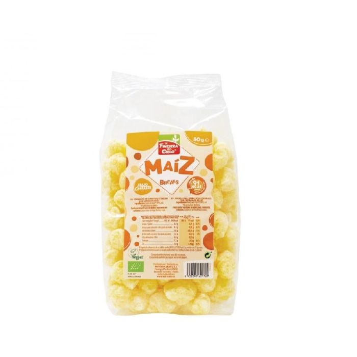 La Finestra Sul Cielo Break De Maiz 50Gr Bio Snack Ligero Crujiente Vegano Sin Aceites Ni Grasas Añadidas