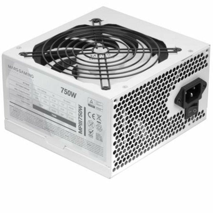 Mars Gaming Fuente de Alimentación Al.MPIII 750W Ultra Silent, ATX, 120mm Ventilador, 5 Años Garantía