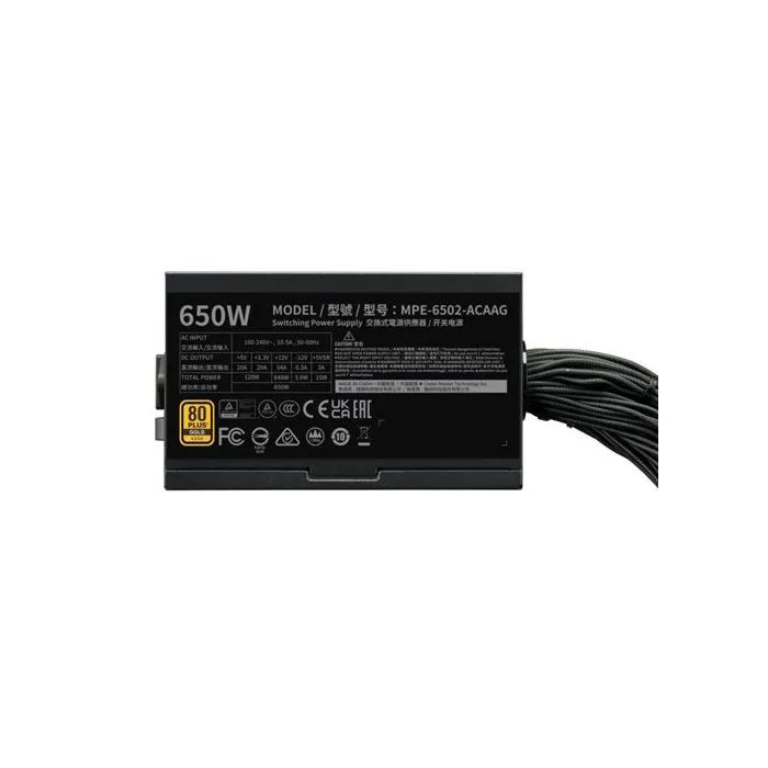 Cooler Master MPE-6502-ACAAG-3BEU Fuente de Alimentación 650W 80 Plus Gold ATX 3.1 Non Modular 3