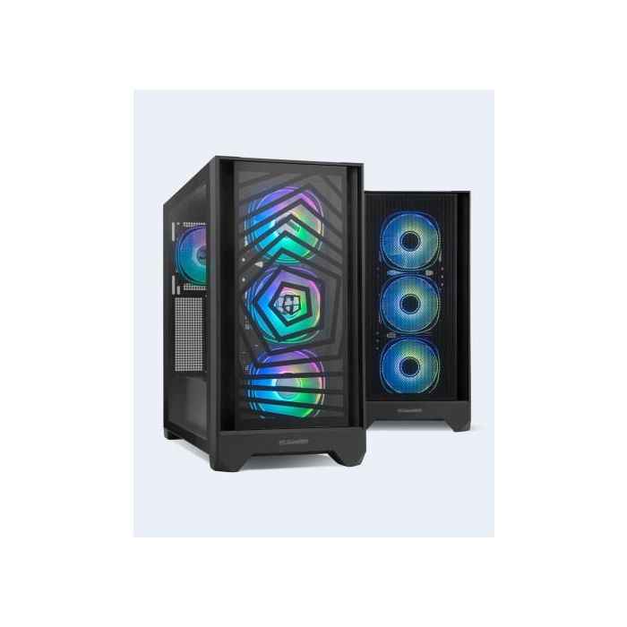 NOX Hummer Horus Midi Tower Gaming PC Cristal Templado Frontal/Lateral ARGB 4x120mm Ventiladores Negro E-ATX ATX mATX ITX NOX Hummer Horus Midi Tower Gaming PC Cristal Templado Frontal/Lateral ARGB 4x120mm Ventiladores Negro E-ATX ATX mATX ITX