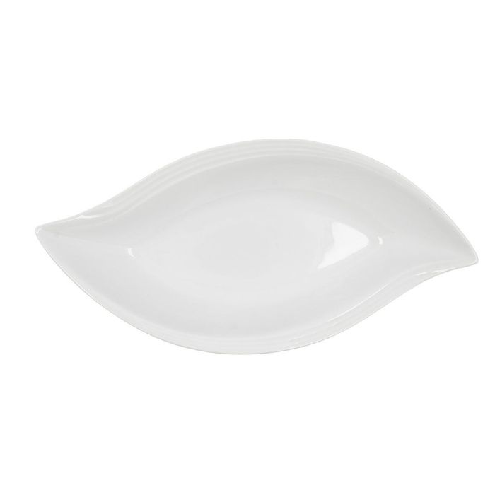 Quid Gastro Fuente Forma Hoja Porcelana 31x14.5x5.5 cm Blanco - Pack 6 Unidades - Apta Lavavajillas Microondas y Uso Profesional 0 Quid Gastro Fuente Forma Hoja Porcelana 31x14.5x5.5 cm Blanco - Pack 6 Unidades - Apta Lavavajillas Microondas y Uso Profesional 0