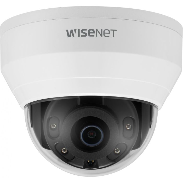 Hanwha Techwin QND-8010R Cámara IP Domo Fijo Exterior 5MP IR, 20m Visión Nocturna, PoE, WDR, Ranura SD