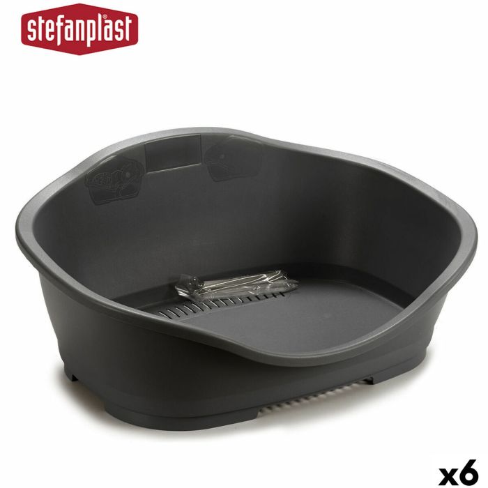 Cama para mascota Stefanplast 97621 Gris Plástico 68 x 27,5 x 49 cm 6 Unidades