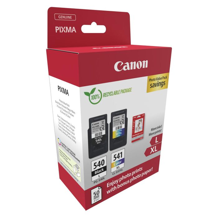 CANON CARTUCHO NEGRO/COLOR PG-540L/CL-541XL + PAPEL FOTO 4X6 (GP-501 50H) CANON CARTUCHO NEGRO/COLOR PG-540L/CL-541XL + PAPEL FOTO 4X6 (GP-501 50H)