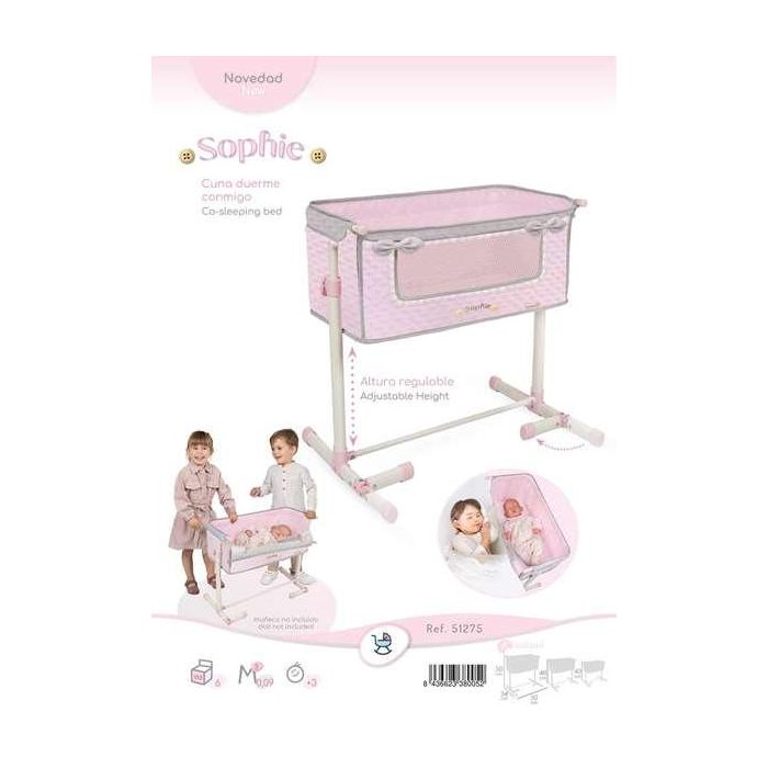 Cuna regulable duerme conmigo - para muñecas de hasta 48 cm. 6 Cuna regulable duerme conmigo - para muñecas de hasta 48 cm. 6
