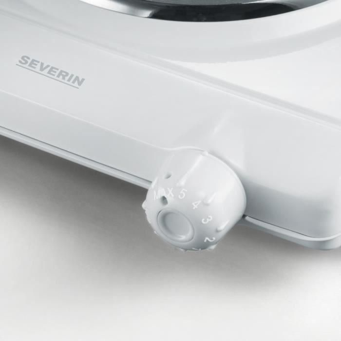 SEVERIN KP1091 Rechaud - placa eléctrica 1500W - diámetro 18 cm - termostato regulable - espacios de cocina pequeños ideales / Blanco 1 SEVERIN KP1091 Rechaud - placa eléctrica 1500W - diámetro 18 cm - termostato regulable - espacios de cocina pequeños ideales / Blanco 1