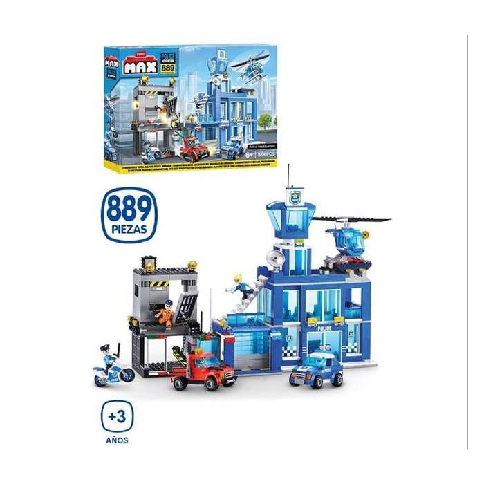 Construccion estación de bomberos y estación de policia max build con vehículos y accesorios 976 pzas 55 x 40 cm - modelos surtidos 1 Construccion estación de bomberos y estación de policia max build con vehículos y accesorios 976 pzas 55 x 40 cm - modelos surtidos 1