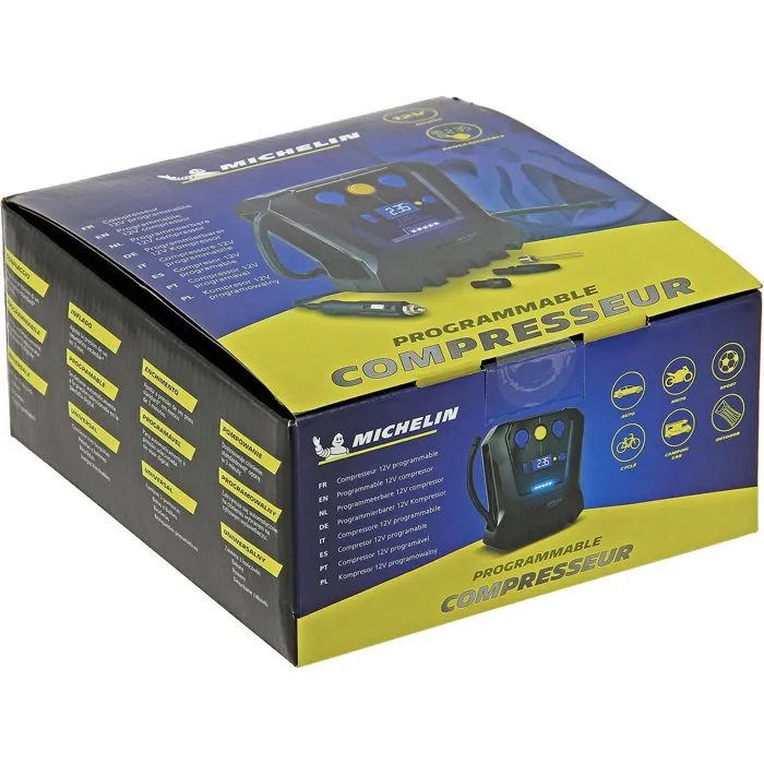 Michelin Compresor programable digital 12V 7 bar con manómetro digital y toma USB/LED 4 Michelin Compresor programable digital 12V 7 bar con manómetro digital y toma USB/LED 4