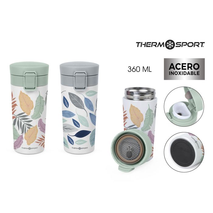 Travel Mug Decorada 360 ml 2 Surtidos - Thermosport (12 Unidades) 6 Travel Mug Decorada 360 ml 2 Surtidos - Thermosport (12 Unidades) 6