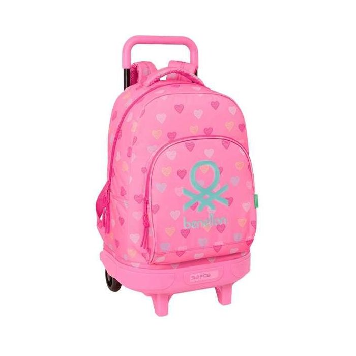 Mochila gde. c/ruedas compact extraible benetton "heart" 33x45x22cm 0 Mochila gde. c/ruedas compact extraible benetton "heart" 33x45x22cm 0