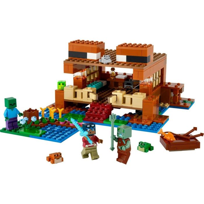 LEGO 21256 Minecraft La Casa de la Rana, Juguete con Minifiguras de Animales, Personajes: Zombi y Explorador 9