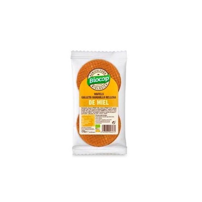 BIOCOP Wafels de Miel Ecológicos 175g - Galletas Barquillo Rellenas Bio