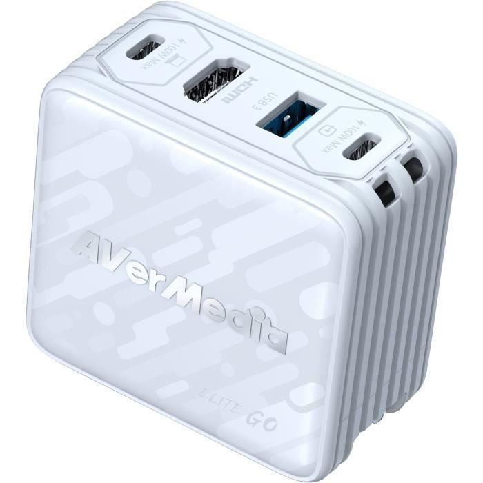 Cargador GaN - AVERMEDIA - 100W con captura de vídeo FHD GC313Pro Blanco Cargador GaN - AVERMEDIA - 100W con captura de vídeo FHD GC313Pro Blanco