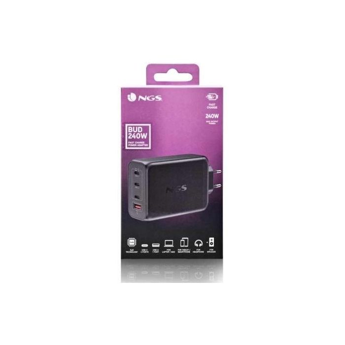 Cargador para Portátil NGS BUD240W 240 W 3 Cargador para Portátil NGS BUD240W 240 W 3