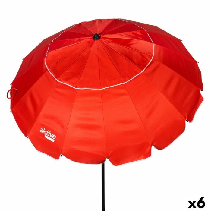 Sombrilla Aktive Rojo 220 x 215 x 220 cm 220 x 225 x 220 cm (6 Unidades) 0 Sombrilla Aktive Rojo 220 x 215 x 220 cm 220 x 225 x 220 cm (6 Unidades) 0