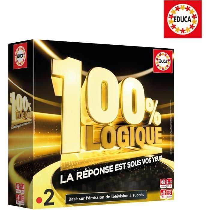 Juego de mesa - EDUCA - 100% Lógica: La Respuesta está ante tus ojos - Adaptado del programa de TV para niños de 8 años Juego de mesa - EDUCA - 100% Lógica: La Respuesta está ante tus ojos - Adaptado del programa de TV para niños de 8 años