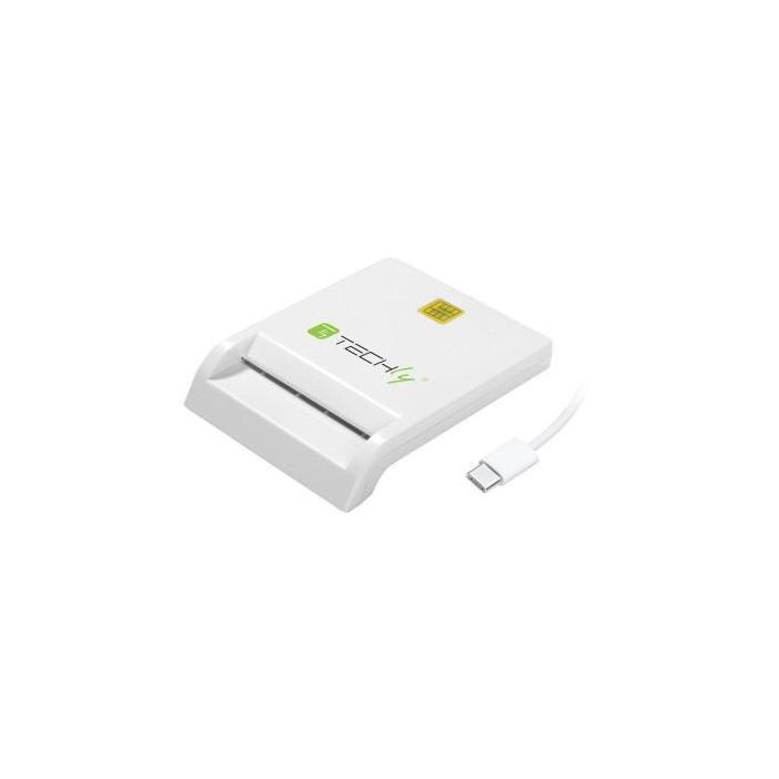 Techly Compact Smart Card Reader/Writer USB-C™ White Techly Compact Smart Card Reader/Writer USB-C™ White