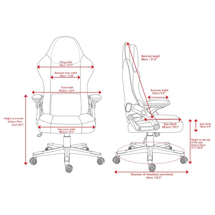 Deltaco DC130 Silla Gaming Soft Woven Mesh Negra - Silla ergonómica de malla transpirable para juegos