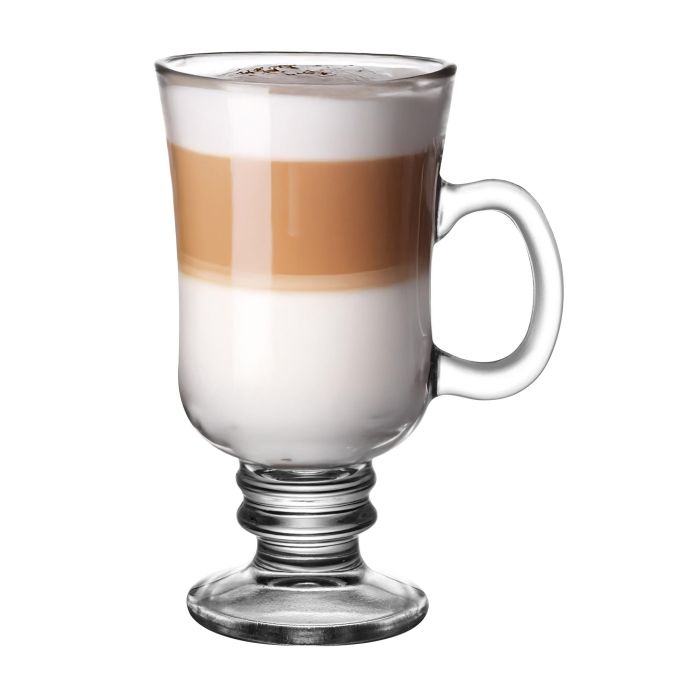 La Mediterranea Set de 2 Copas de Cristal Kaffa para Café Irlandés, 240 ml, Ø7.6 x 14.4 cm (18 Cajas) 7