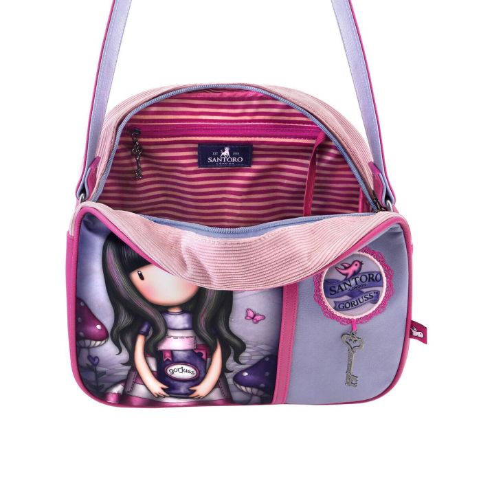 Bolso de Mano Gorjuss Cheshire cat Morado (30 x 28,5 x 11,5 cm) 2 Bolso de Mano Gorjuss Cheshire cat Morado (30 x 28,5 x 11,5 cm) 2