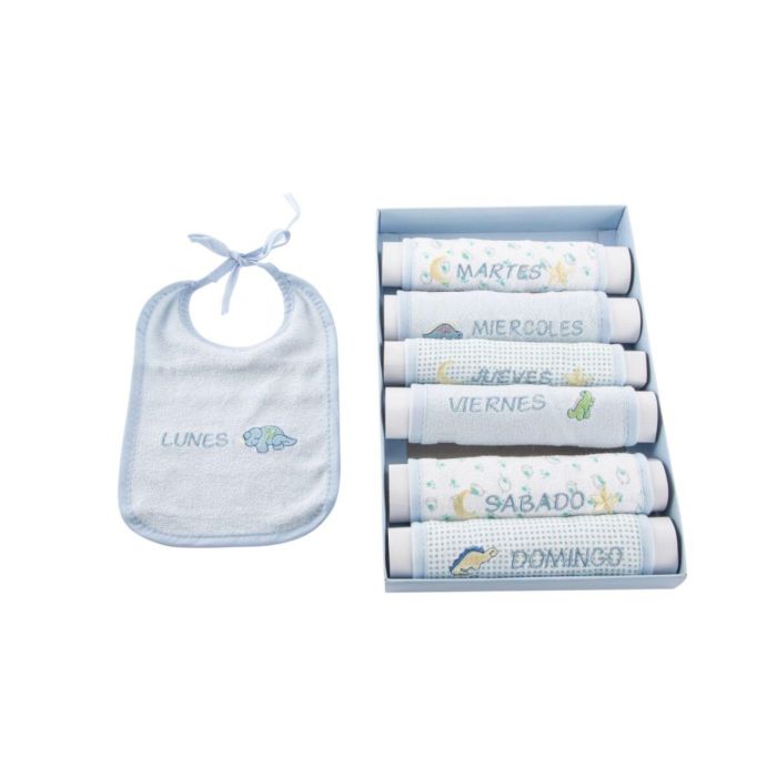 Babero Baby DKD Home Decor Rosa Azul 29 x 3 x 19 cm Set de 7 (4 Unidades) 2 Babero Baby DKD Home Decor Rosa Azul 29 x 3 x 19 cm Set de 7 (4 Unidades) 2