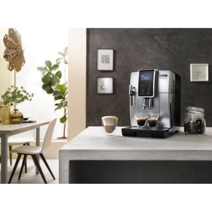 DELONGHI ECAM 350.35.SB Molinillo de café expreso DINAMICA Pantalla 4 recetas - Plata 2 DELONGHI ECAM 350.35.SB Molinillo de café expreso DINAMICA Pantalla 4 recetas - Plata 2