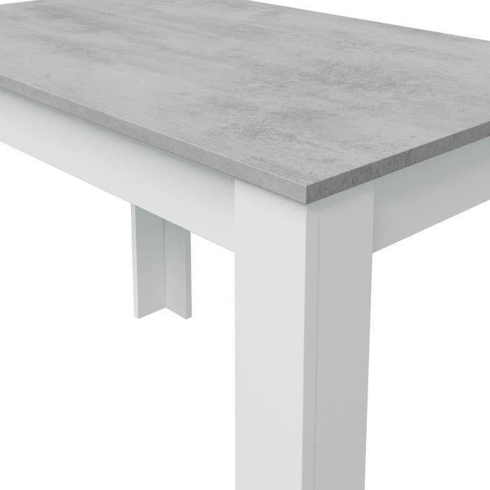 Mesa de comedor - CLoe - Rectangular - Blanco Artik / Hormigón - 109 x 67 x 78 cm 2 Mesa de comedor - CLoe - Rectangular - Blanco Artik / Hormigón - 109 x 67 x 78 cm 2