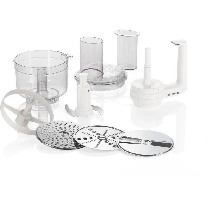 Batidora multiusos BOSCH para robot de cocina MUM5 - Cuchilla universal, rallador y disco de doble filo - Blanco transparente 2 Batidora multiusos BOSCH para robot de cocina MUM5 - Cuchilla universal, rallador y disco de doble filo - Blanco transparente 2