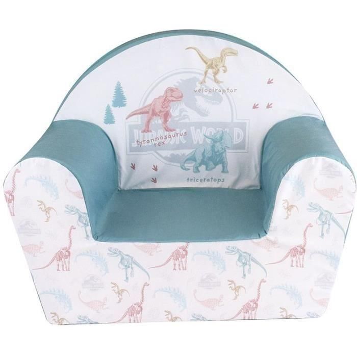 FUN HOUSE JURASSIC WORLD Silla club de dinosaurios - L. 52 x P. 33 x A. 42 cm - Para niños Origen francés garantizado 1