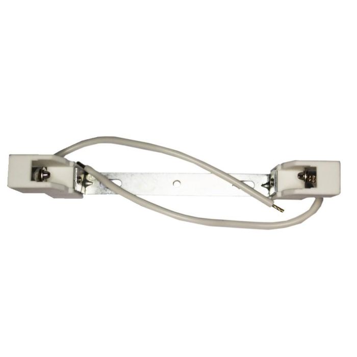 Portalamparas halogeno lineal 78mm blanco, 250v, esteatita, interior