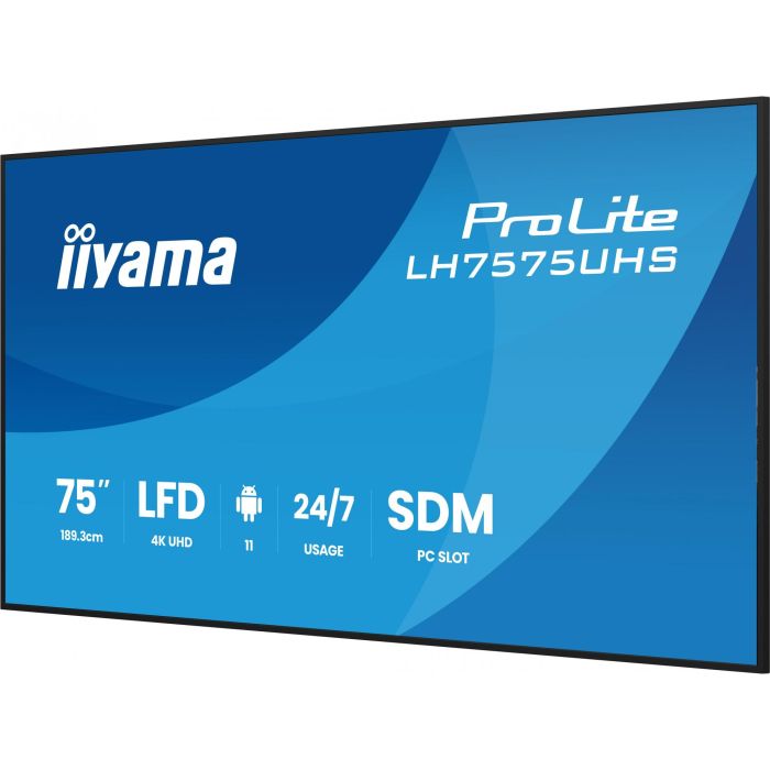 IIYAMA LH7575UHS-B2AG Pantalla 75" 4K UHD IPS LCD 24/7 con Android 11 y Wifi para Señalización Digital 16 IIYAMA LH7575UHS-B2AG Pantalla 75" 4K UHD IPS LCD 24/7 con Android 11 y Wifi para Señalización Digital 16