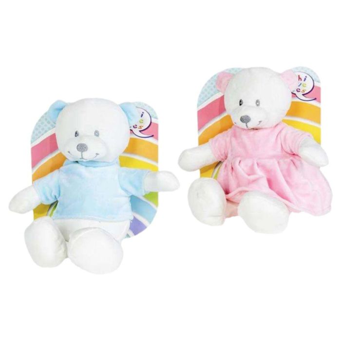 Peluche oso patas largas 30 cm. azul o rosa en blister - modelos surtidos