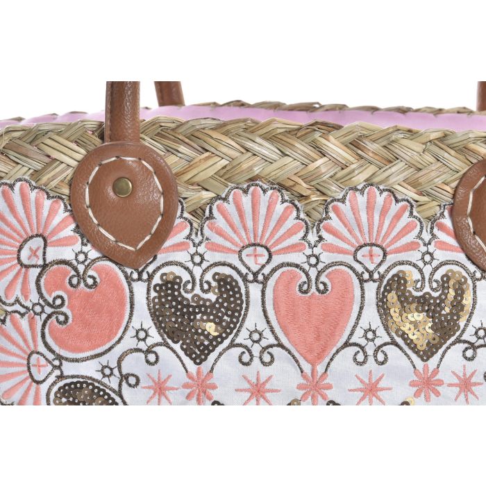 DKD Home Decor Capazo Bolso Mediterráneo Seagrass Azul Rosa Surtido con Cremallera 56x27x30 cm Pack 4 Unidades 2 DKD Home Decor Capazo Bolso Mediterráneo Seagrass Azul Rosa Surtido con Cremallera 56x27x30 cm Pack 4 Unidades 2
