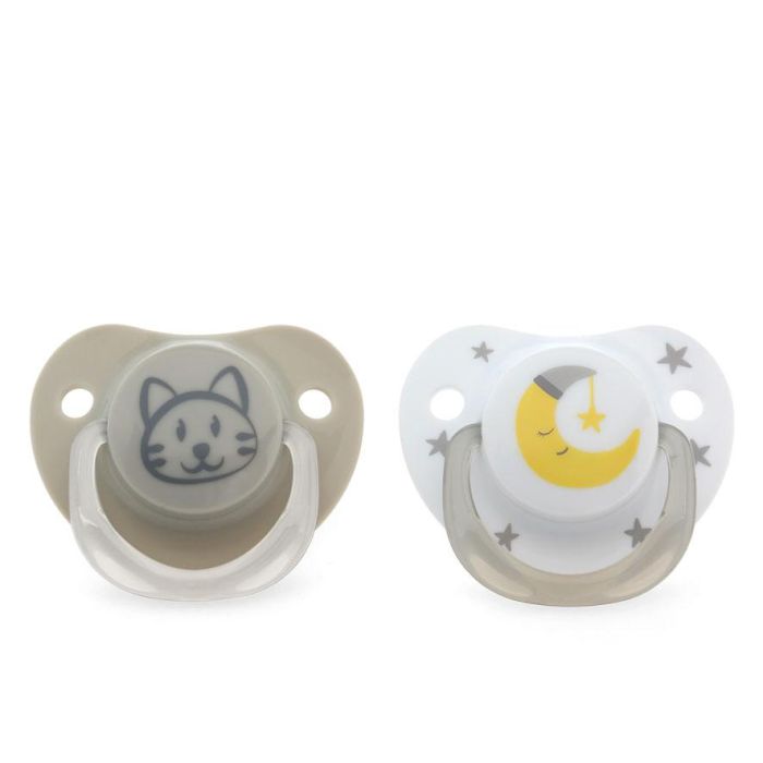 KioKids Chupete Ortodóntico para Bebés 6-18M. Tetina Silicona Alta Calidad Pack 2 Und. Diseño Gatito Gris Colección Soft Nordic 3 KioKids Chupete Ortodóntico para Bebés 6-18M. Tetina Silicona Alta Calidad Pack 2 Und. Diseño Gatito Gris Colección Soft Nordic 3
