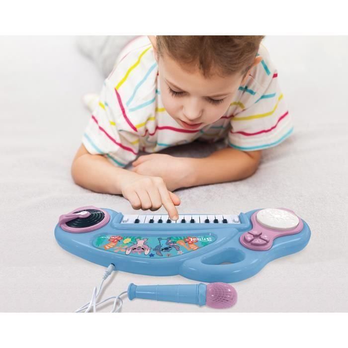 Piano electrónico Stitch para niños con efectos de luz 1