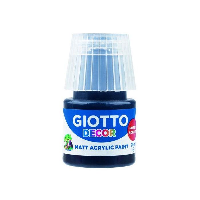 Pintura Acrilica Giotto 25 Ml (Bote) Negro 6 unidades