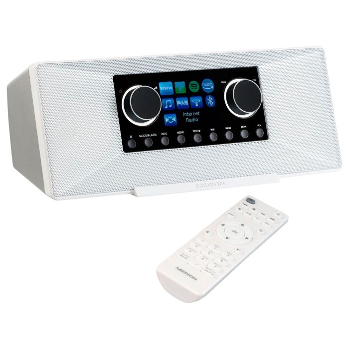 Medion MD 89289 Radio por Internet DAB+, FM, WiFi, Bluetooth, 12W, Pantalla TFT 7.1", Blanco 0 Medion MD 89289 Radio por Internet DAB+, FM, WiFi, Bluetooth, 12W, Pantalla TFT 7.1", Blanco 0