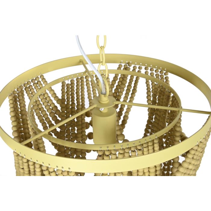 DKD Home Decor Lámpara de Techo Tradicional Hecha a Mano con Bolas, Metal y MDF, Bombilla E27, 35x35x95 cm 3 DKD Home Decor Lámpara de Techo Tradicional Hecha a Mano con Bolas, Metal y MDF, Bombilla E27, 35x35x95 cm 3