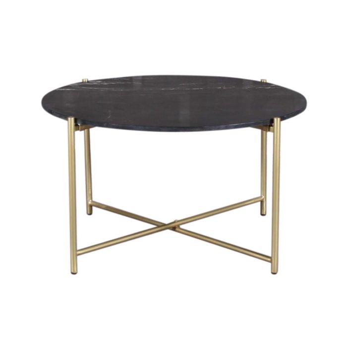 Mesa Centro Glam DKD Home Decor Negro Dorado 81 x 44 x 81 cm