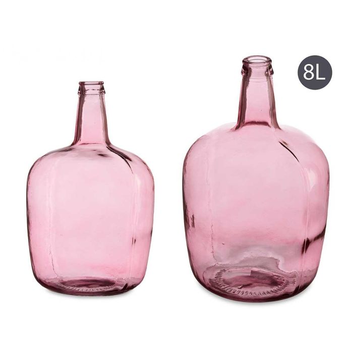 Garrafa de Cristal Rosa 8 Litros Giftdecor - 20x37x20 cm Garrafa de Cristal Rosa 8 Litros Giftdecor - 20x37x20 cm