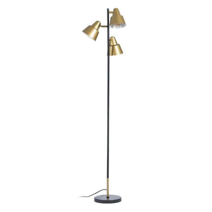 Lámpara de Pie 30 x 30 x 155 cm Negro Dorado Metal 9 Lámpara de Pie 30 x 30 x 155 cm Negro Dorado Metal 9