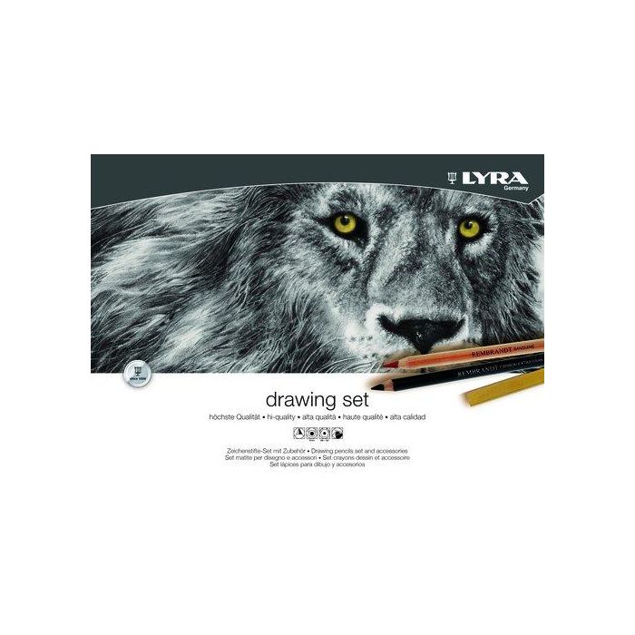 Lyra Set de Dibujo en Estuche de Madera, 31 Piezas Surtidas